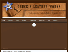 Tablet Screenshot of chucksleatherworks.com
